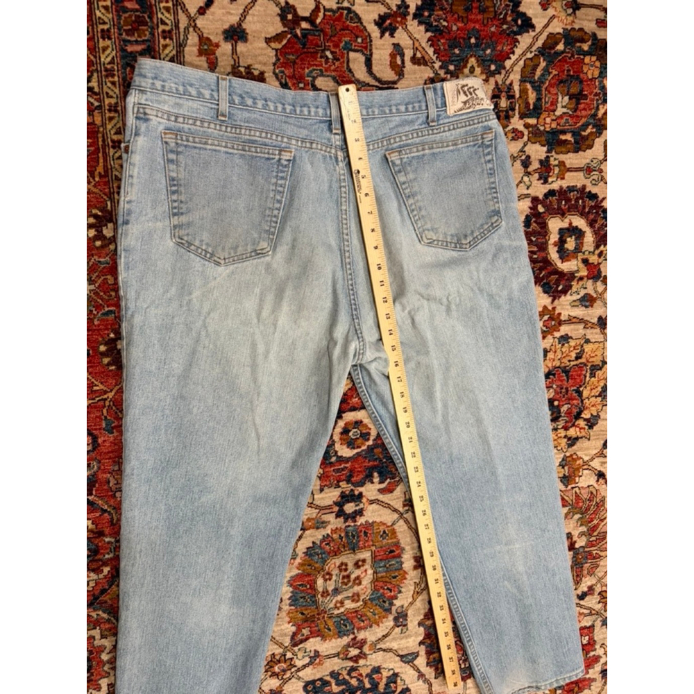 Vintage Mustang Light Wash Relaxed Fit Denim Jeans 42x30 Y2K Skater Streetwear R - Picture 11 of 11
